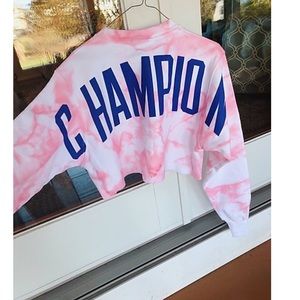 Cropped Champion Tye Dye Crewneck